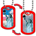 Lenticular Dog Tag with Statue of Liberty Image (Blank)